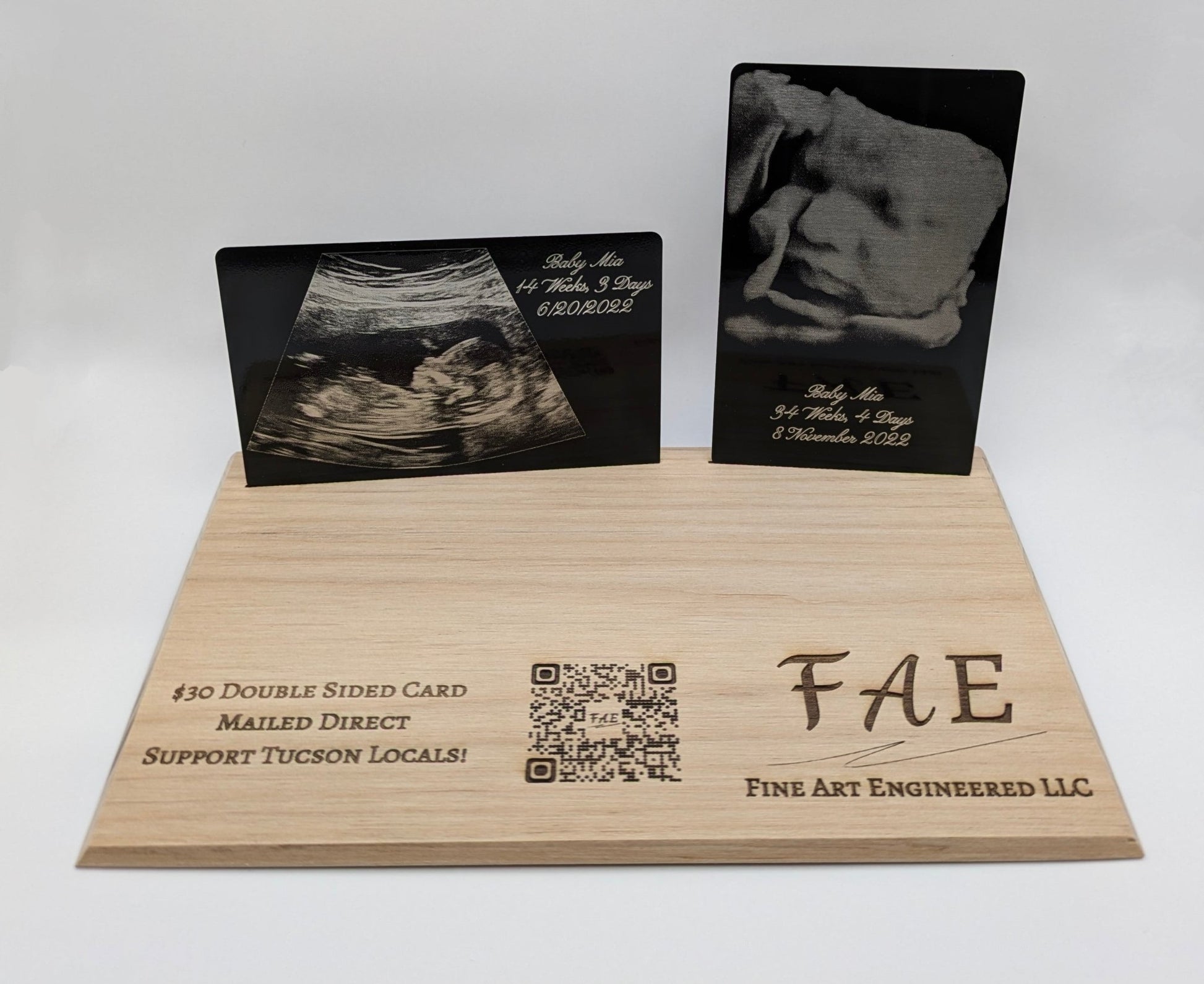Metal Ultrasound Wallet Card - Fine Art Engineered LLC
